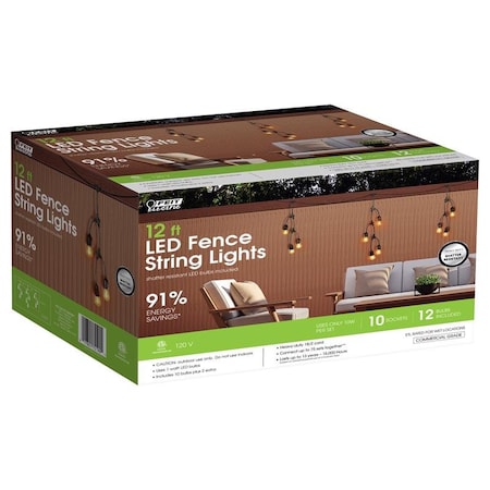 Feit Electric Feit LED String Lights Clear 12 ft. 10 lights SLM12-10/FIL